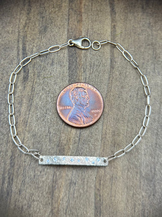 Scattered Diamond Bar Bracelet