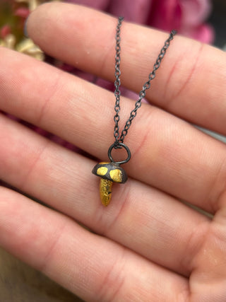 Golden Mushroom Pendant