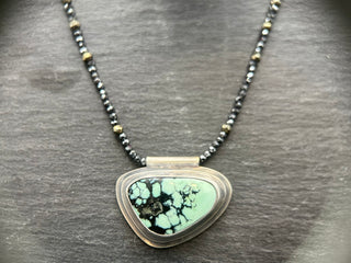 Beaded Variscite Orbit Necklace