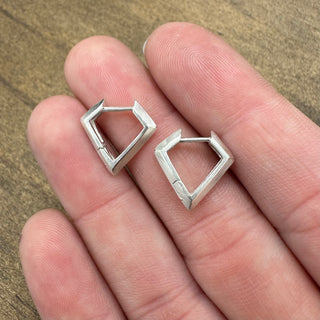 Geo Huggie Hoops