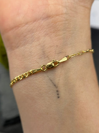 Paperclip & Curb Chain Bracelet