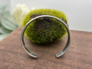 Wide Ball Peen Hammered Cuff