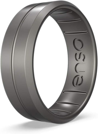 Elements Contour Silicone Ring - Platinum