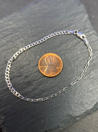 Paperclip & Curb Chain Bracelet