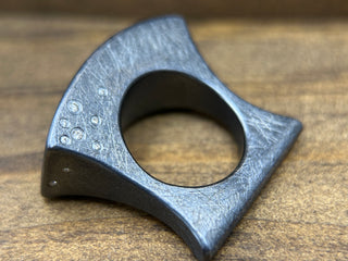 Oxidized Silver Flair Box Ring