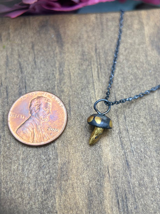 Golden Mushroom Pendant
