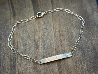 Scattered Diamond Bar Bracelet