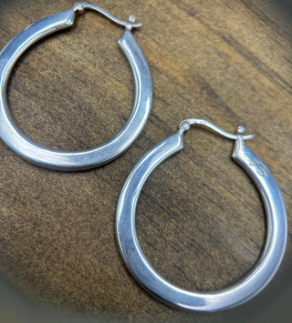 Sterling Horseshoe Hoops