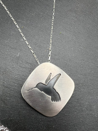 Hummingbird Silhouette Pendant