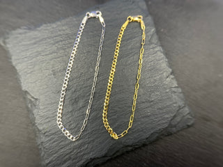 Paperclip & Curb Chain Bracelet