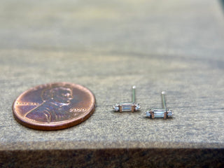 Deco Baguette Diamond Studs