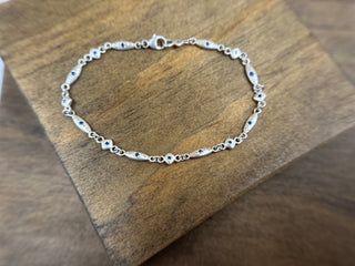 Charm Chain Bracelet with Sapphires
