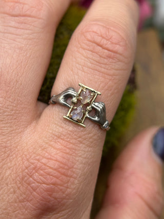 Moonstone Hourglass Ring