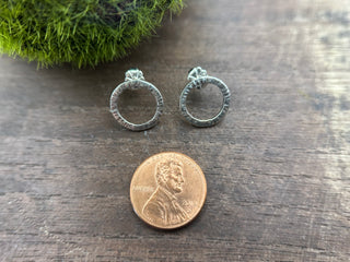 Hammered Hoop Studs