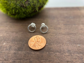 Hammered Hoop Studs