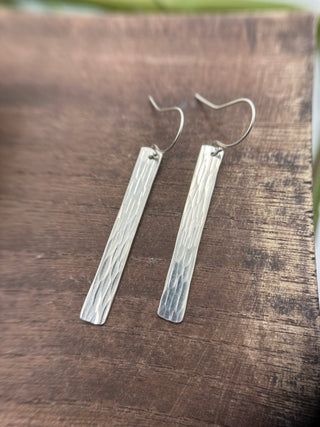 Hammered Bar Earrings