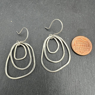 Mini Hammered Trio Earrings