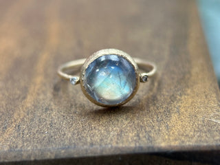 Full Moon Moonstone Ring