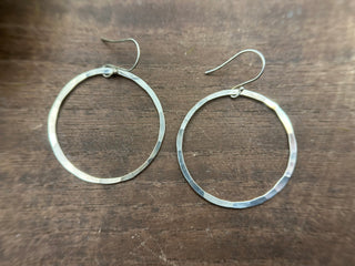 Lightly Hammered Hoop Earrings