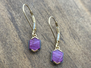 Silk Ruby Hex Dangles
