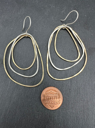 Hammered Trio Earrings