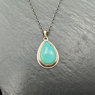 Silver, Gold & Turquoise Amulet