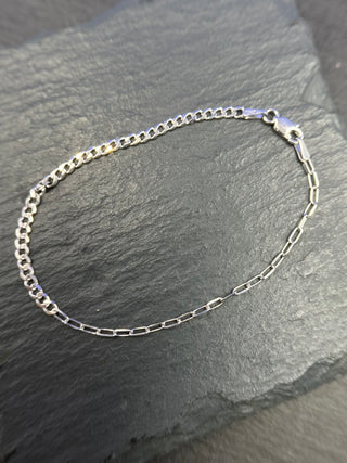 Paperclip & Curb Chain Bracelet