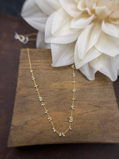 Partially Scattered Caviar Necklace - GF