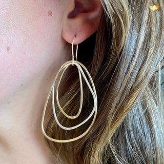 Hammered Trio Earrings