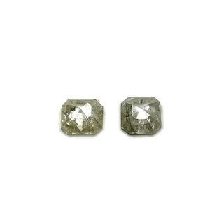 DIA166 Pair of Asscher Cut Salt and Pepper Diamonds