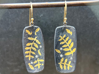 Silver & Gold Keum Boo Dangle Earring