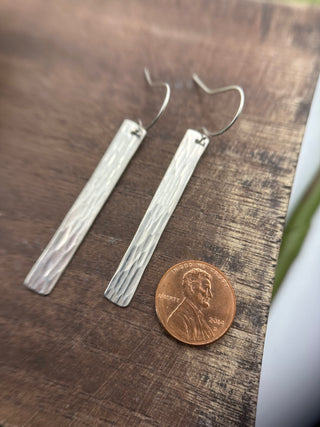 Hammered Bar Earrings