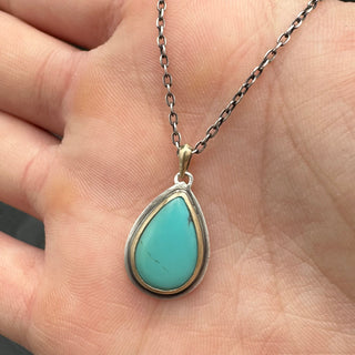Silver, Gold & Turquoise Amulet