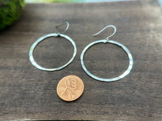 Lightly Hammered Hoop Earrings