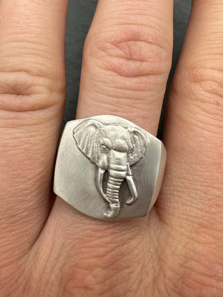 Elephant Signet Ring
