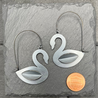 Pop Up Swan Earrings