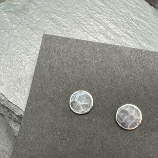 Small Hammered Circle Studs
