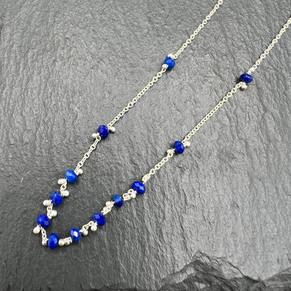 Little Rondelle Necklace - Lapis Lazuli - SS