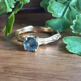 Pinot Branch Solitaire Sapphire Ring