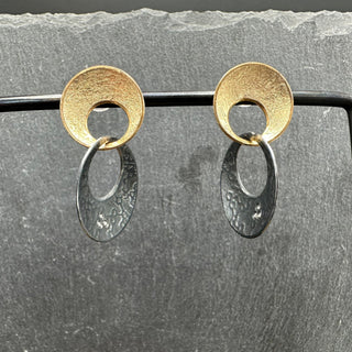 Mixed Metal Intertwined Earrings