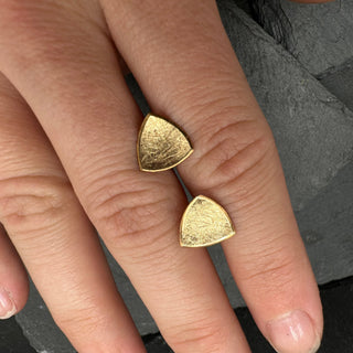 Curved Triangle Earrings
