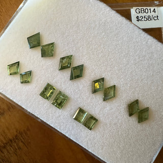GB014: Olive Green Sapphire Pairs