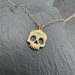 Gold Third Eye Skull Necklace
