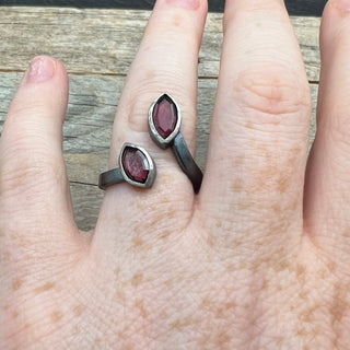 Garnet Bypass Ring