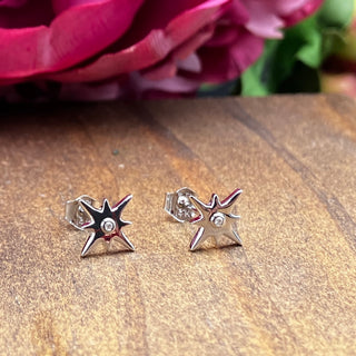 White Gold and Diamond Star Posts
