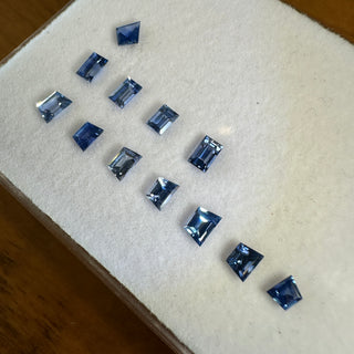 B002: Blue Step Cut Sapphires