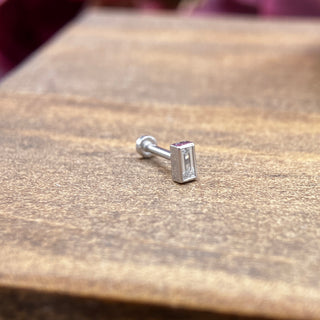 Lil Diamond Baguette Stud