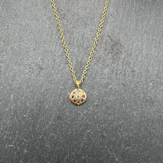 Floret Charm Pendant With Sapphire