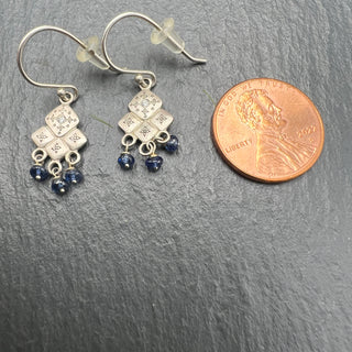 Mosaic Sapphire and Diamond Earrings