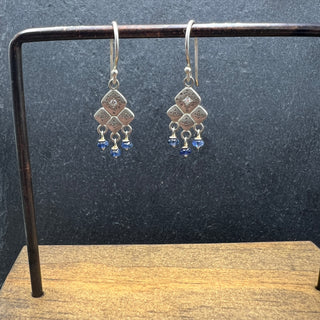 Mosaic Sapphire and Diamond Earrings